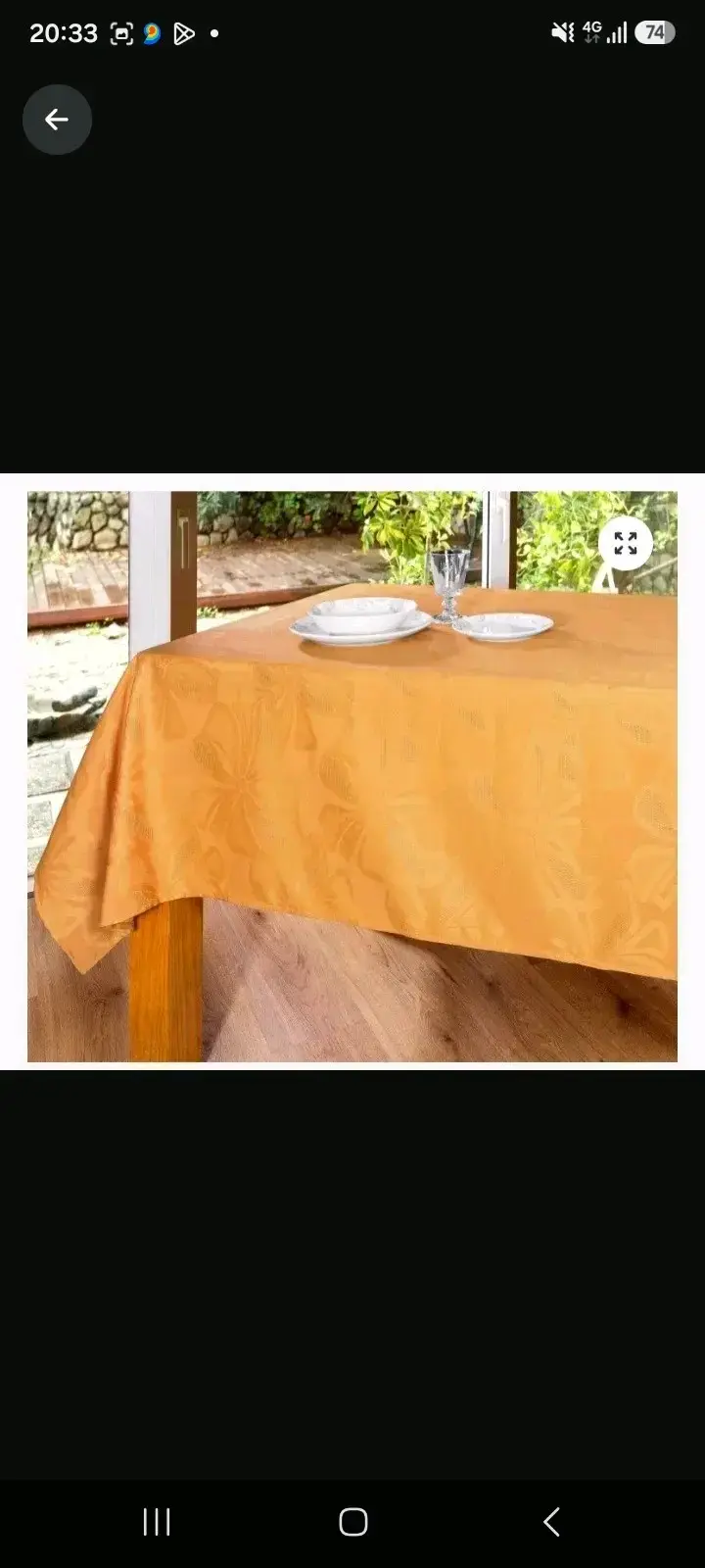 Mantel de mesa color naranja elegante