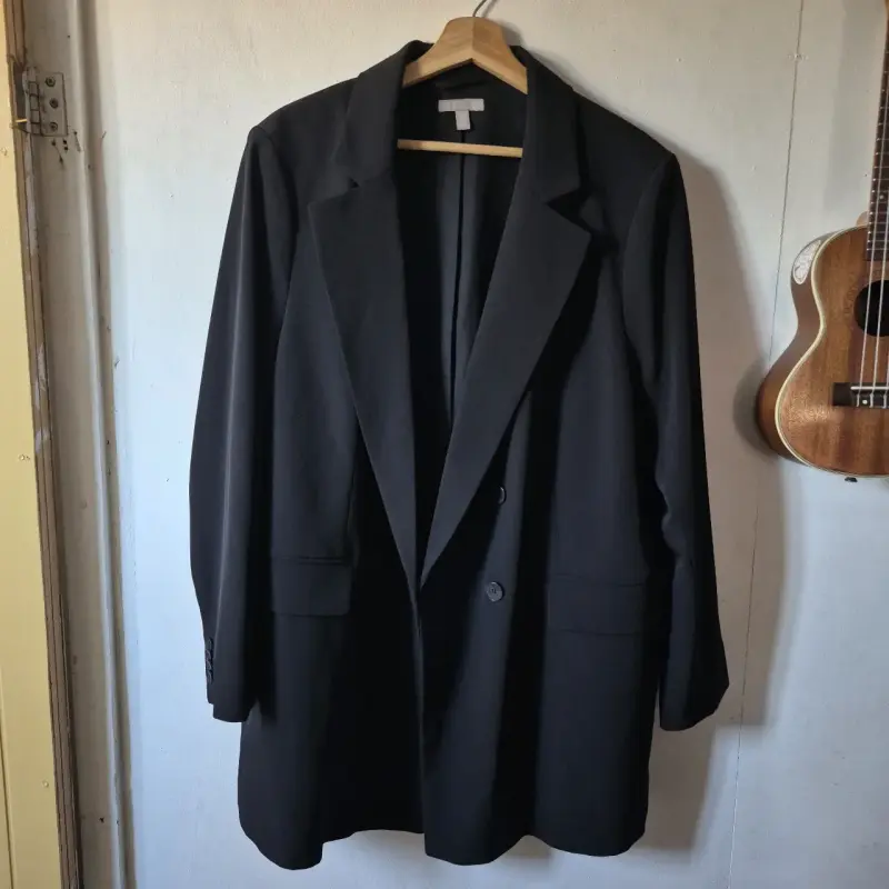 Blazer negro de mujer talla XL - 1