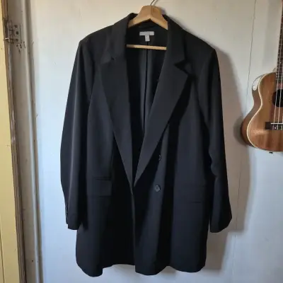 Blazer negro de mujer talla XL - miniatura 1