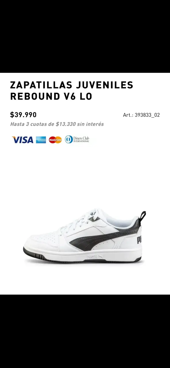 Zapatillas Puma Rebound v6 Lo Jr - 6