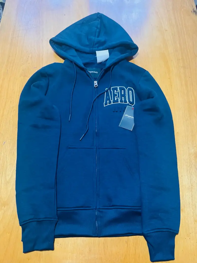 Polerón con capucha azul Aeropostale