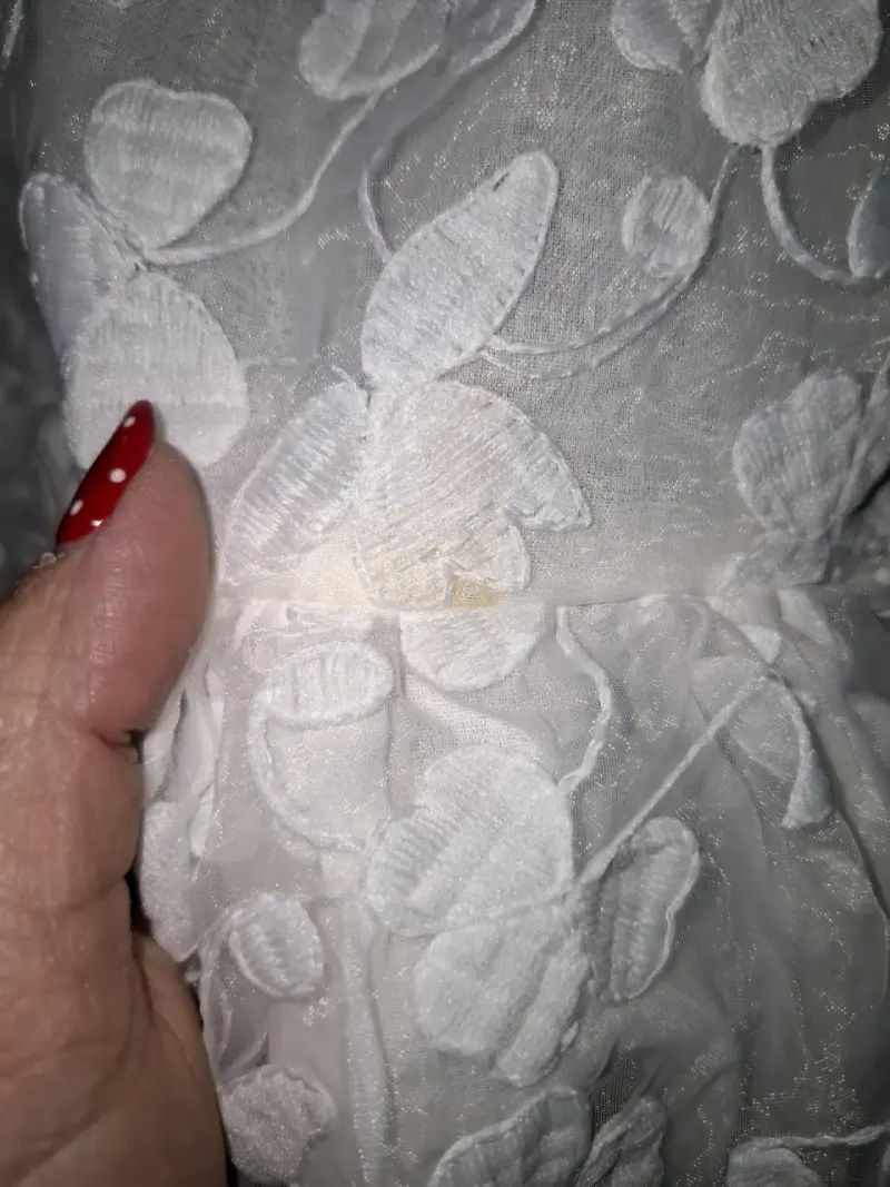 Vestido de encaje blanco para niña - 5
