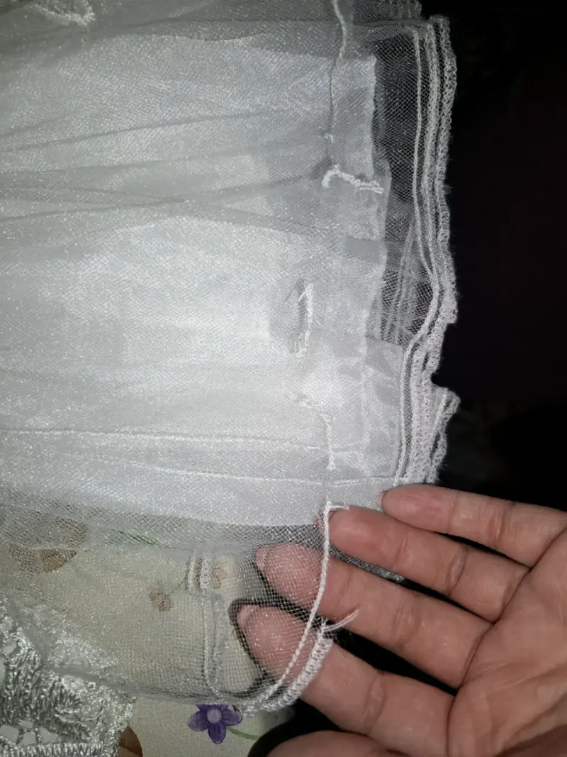 Vestido de bautizo para bebé con encaje blanco - 5