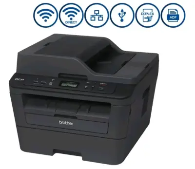Multifuncional Brother DCP-L2540DW, WiFi, bl/negro - miniatura 2