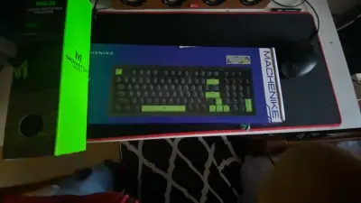 Teclado de membrana Machine y mause pad Monster Ga - miniatura 1