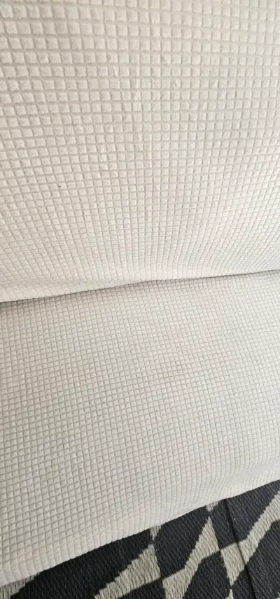 Funda para sofá 3 cuerpos textura gruesa beige - miniatura 4