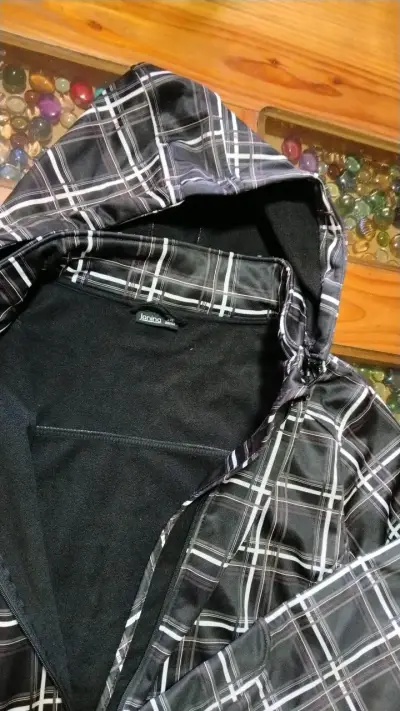 Chaqueta impermeable a cuadros para hombre - miniatura 2