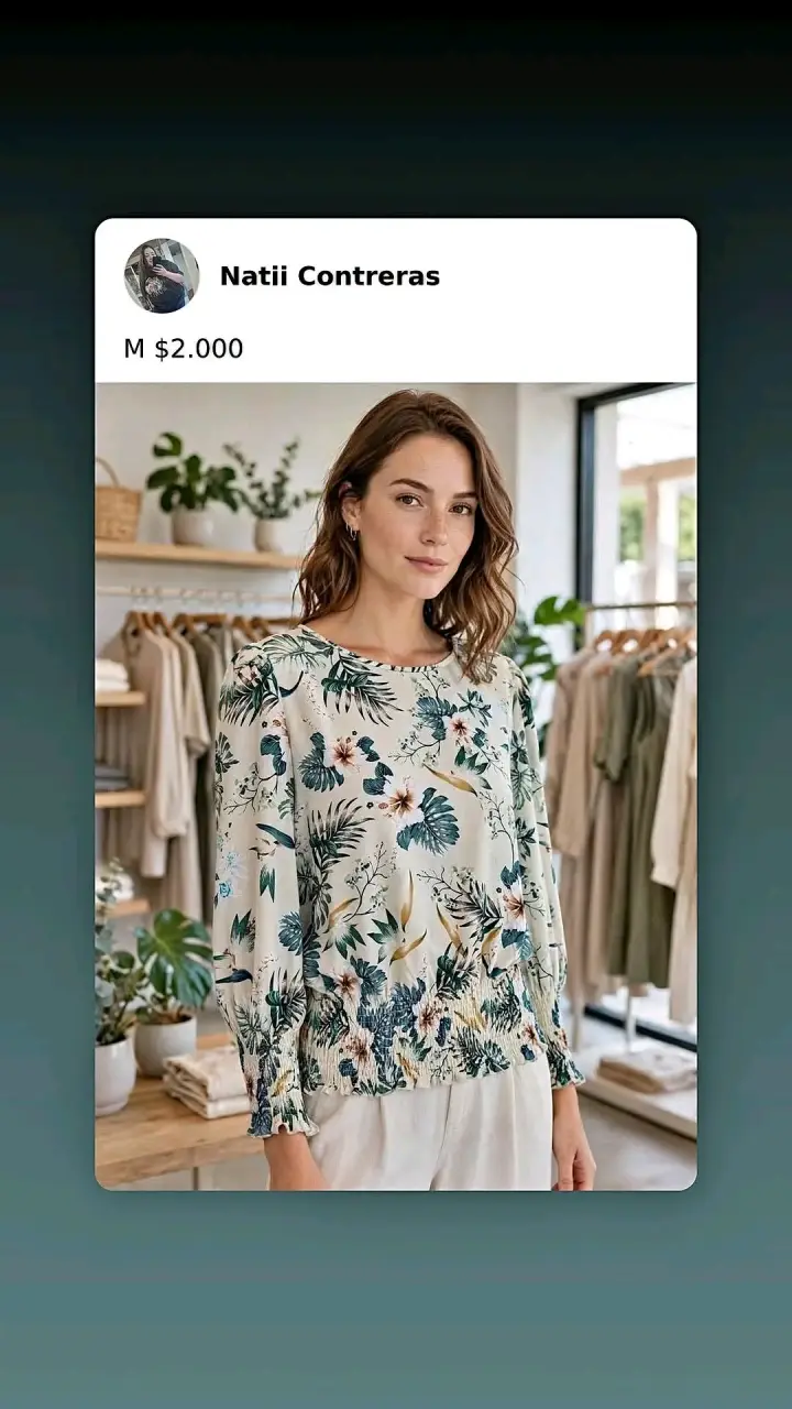 Camisa de cuadros roja y negra para mujer - 2