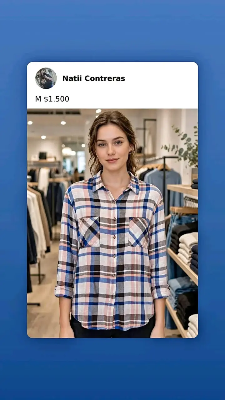 Camisa de cuadros roja y negra para mujer - 6