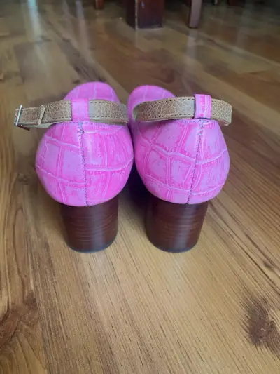 Zapatos de tacón medio rosados Olivia Merino - miniatura 3