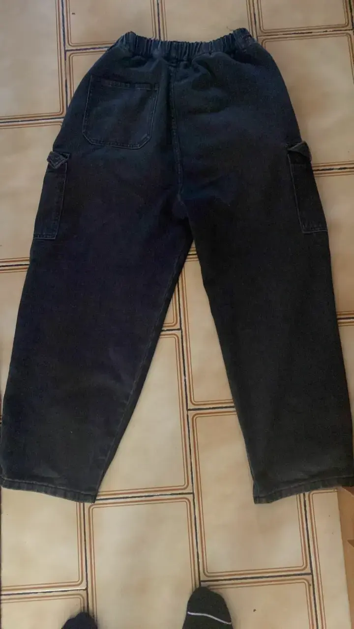 Pantalones cargo negros para hombre - 2