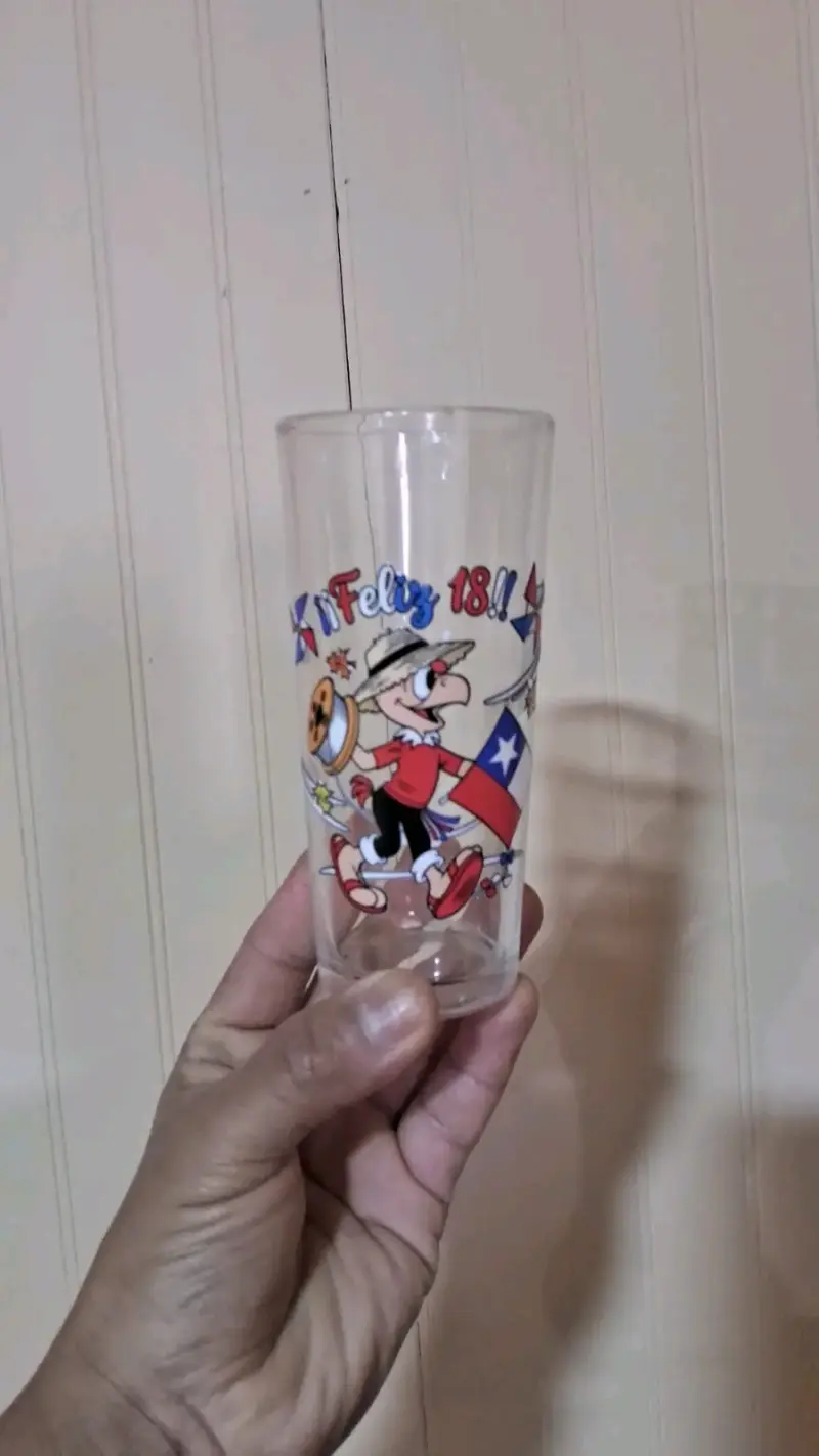 Vaso con diseño chileno ¡Feliz 18!