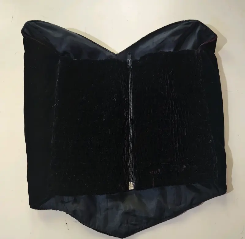 Corset negro con cierre y elástico - 2