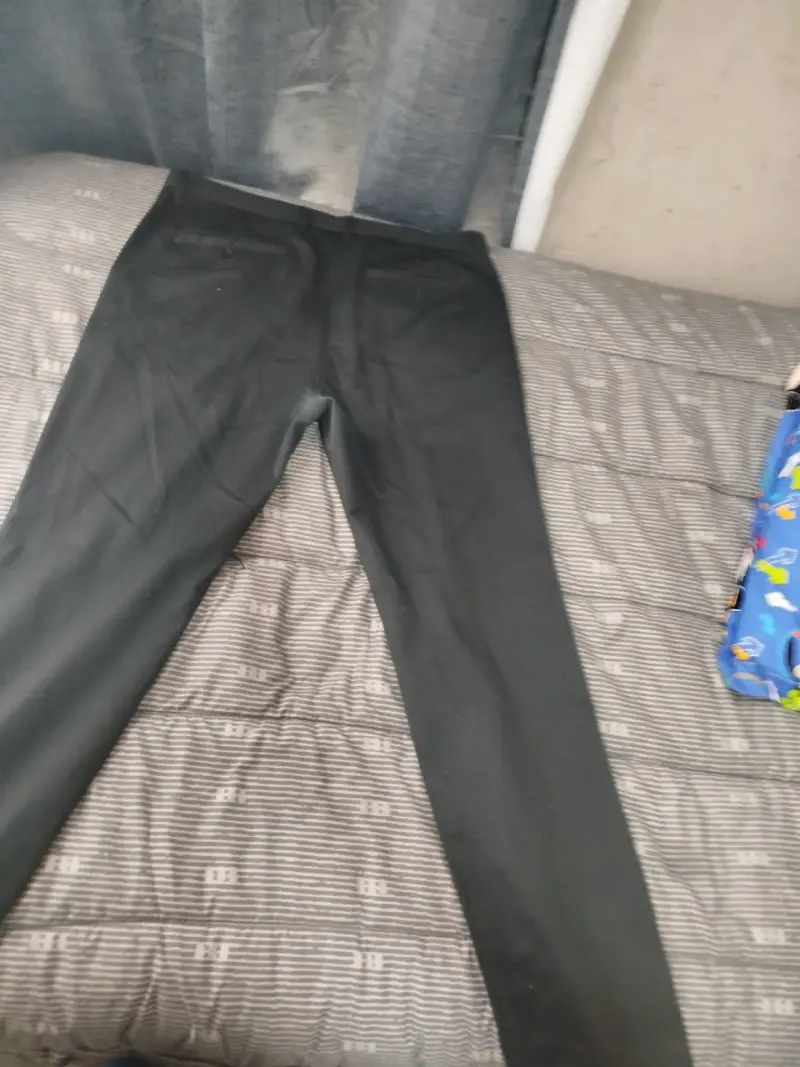 Pantalones negros de vestir para hombre - 1