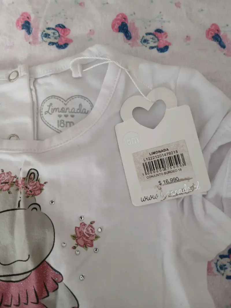 Conjunto de bebé Limonada con diseño de hipopótamo - 1