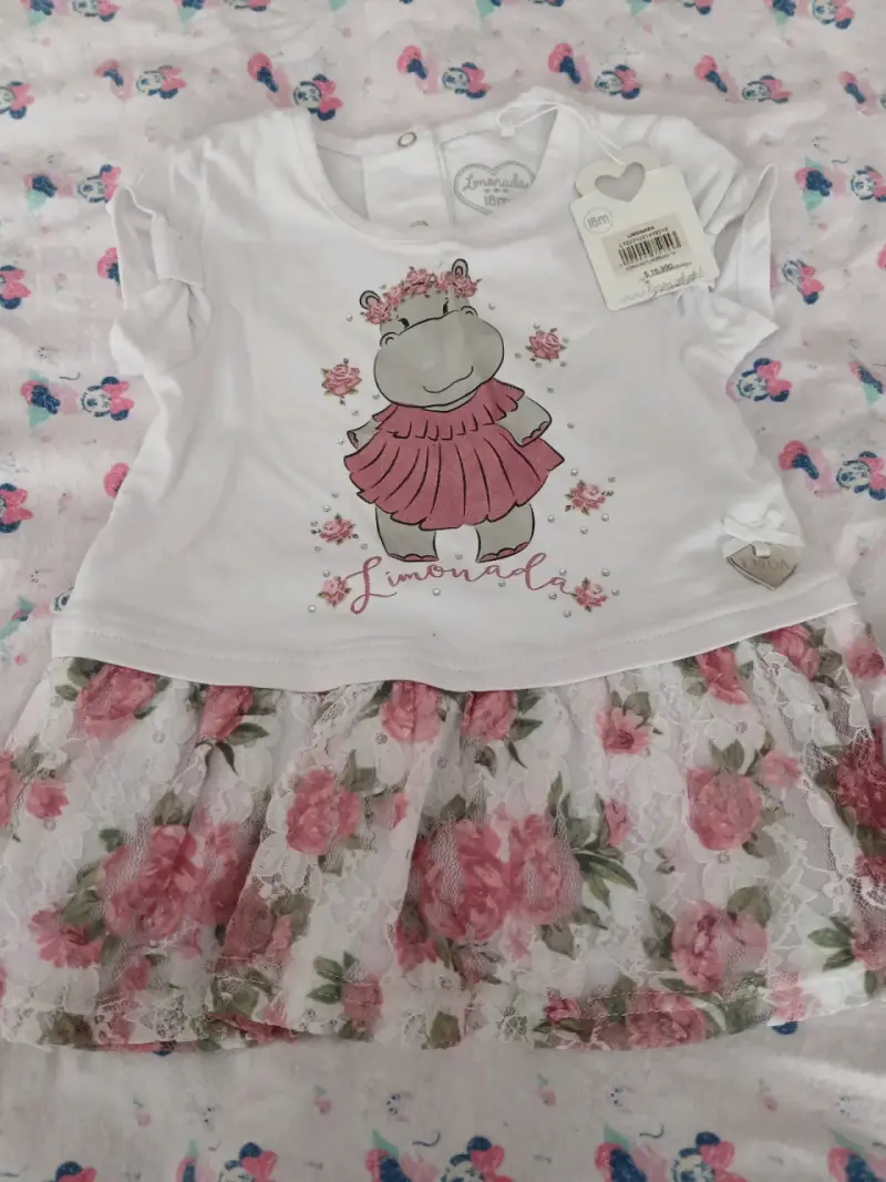 Conjunto de bebé Limonada con diseño de hipopótamo - 2