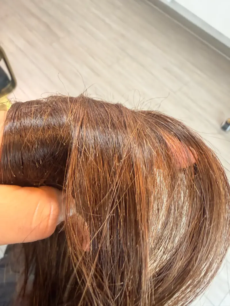 Extensiones de cabello natural castaño oscuro 60 c - 6