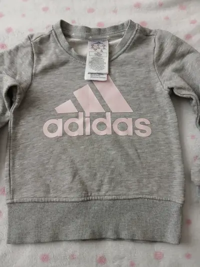 Polerón gris Adidas para niña - miniatura 1