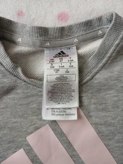 Polerón gris Adidas para niña - miniatura 2