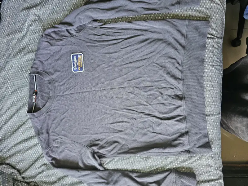 Polerón gris con diseño bordado - 1
