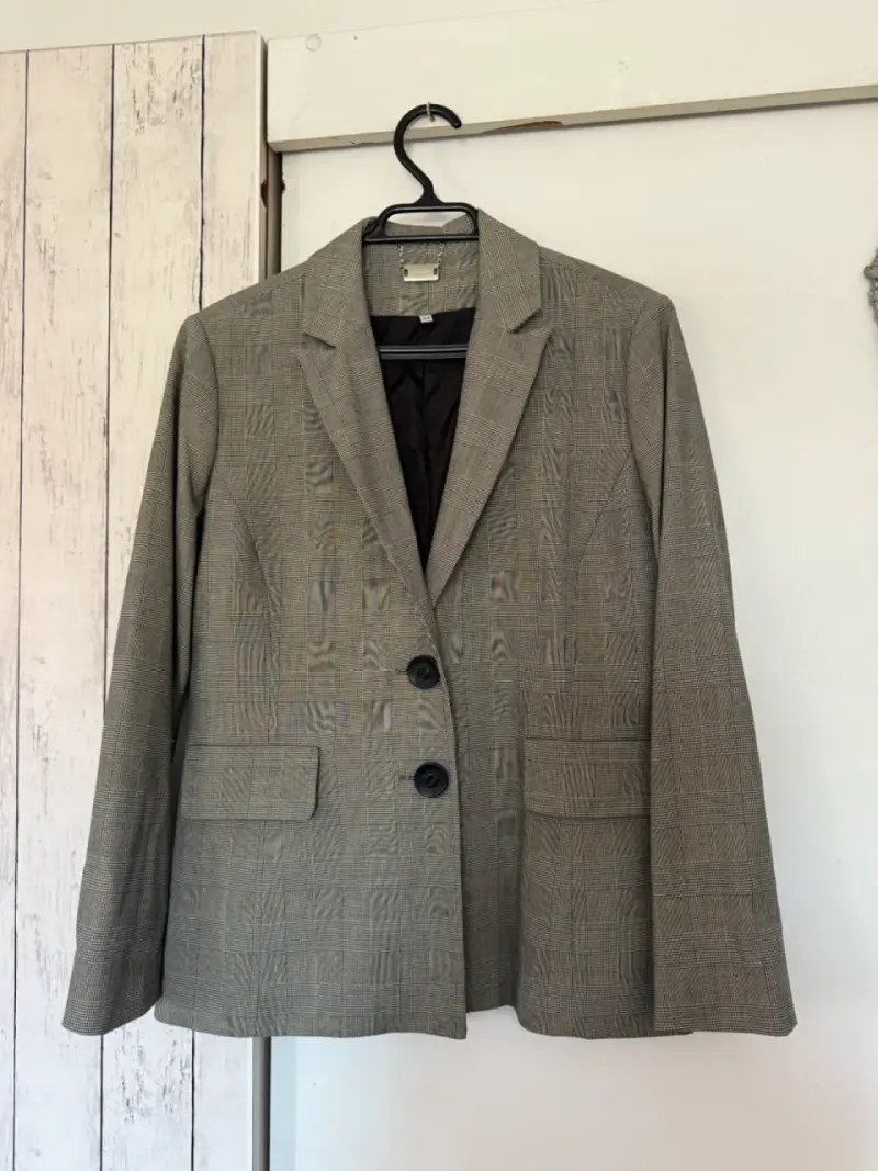 Blazer de mujer Apology a cuadros gris - 1