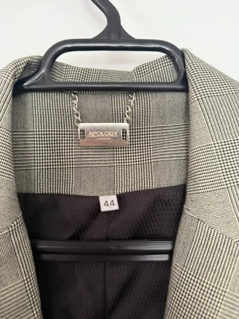 Blazer de mujer Apology a cuadros gris - 3