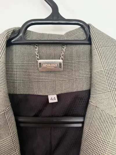 Blazer de mujer Apology a cuadros gris - miniatura 3