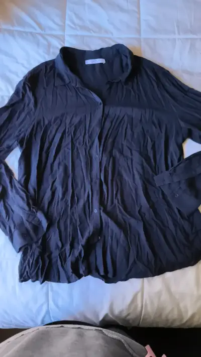 Blusa azul marino Violeta by Mango para mujer - miniatura 1