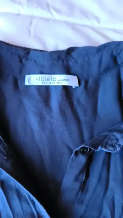 Blusa azul marino Violeta by Mango para mujer - miniatura 2