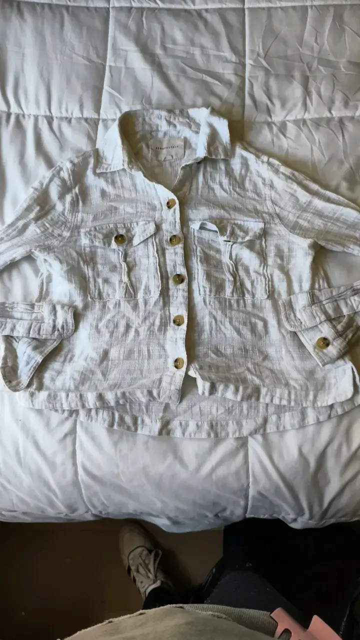 Blusa corta blanca Aeropostale para mujer - 1