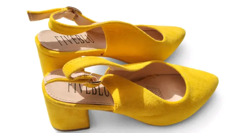 Zapatos de tacón amarillo Fiveblu elegantes - 2