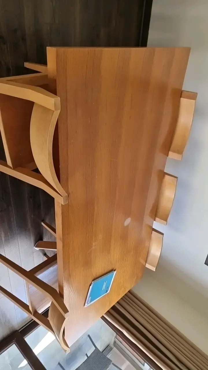 Juego de comedor de madera para seis personas - 3