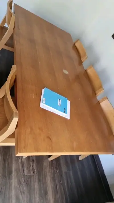 Juego de comedor de madera para seis personas - miniatura 4