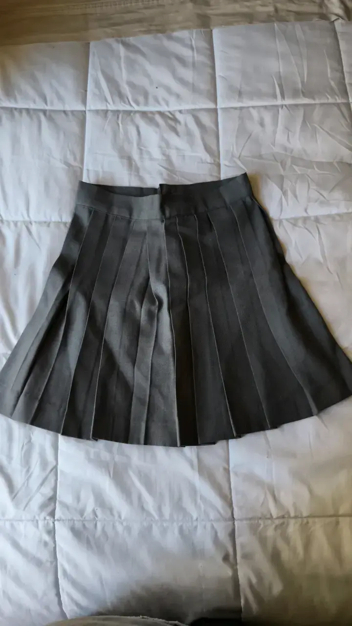 Falda plisada gris - 1