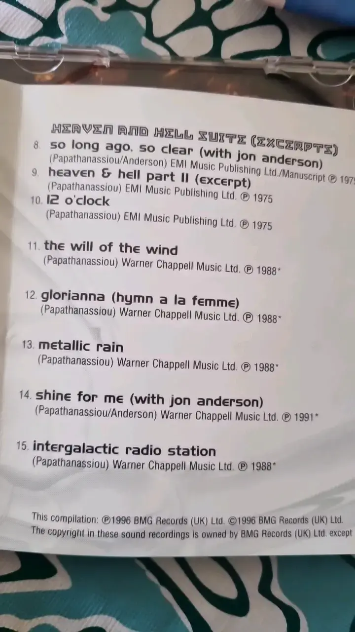 CD de música Vangelis Gift en buen estado - 6