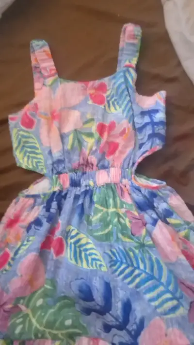 Vestido floral colorido para niña talla 10 zara - miniatura 3