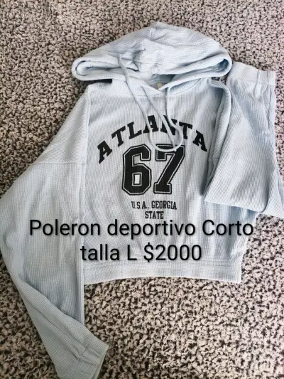 Polerón Deportivo Corto Verde Talla L - miniatura 2