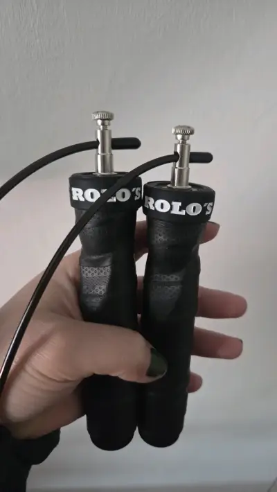Cuerda de Saltar Rolo Ajustable Negra - miniatura 5