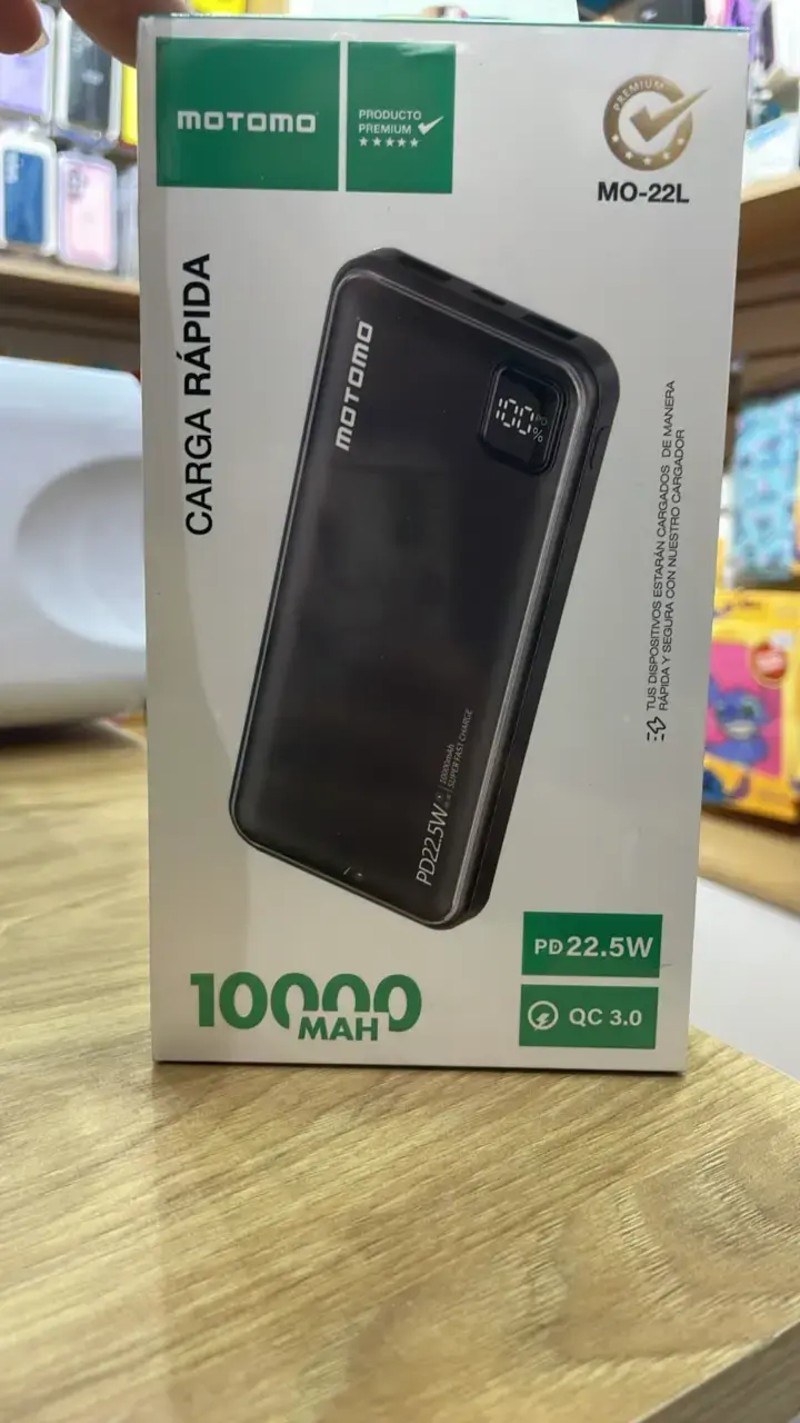 Power Bank Motomo 10000mAh Carga Rápida - 1