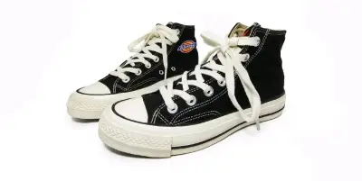 Zapatillas altas negras Dickies con cordones - miniatura 1