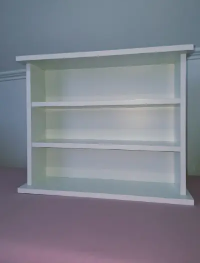 Estante de madera blanco con tres niveles - miniatura 1
