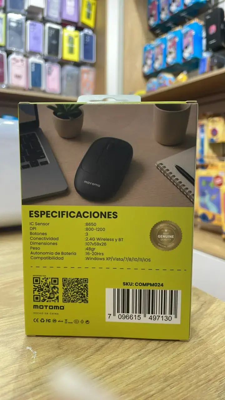 Mouse inalámbrico recargable Motomo MO-M21 - 2