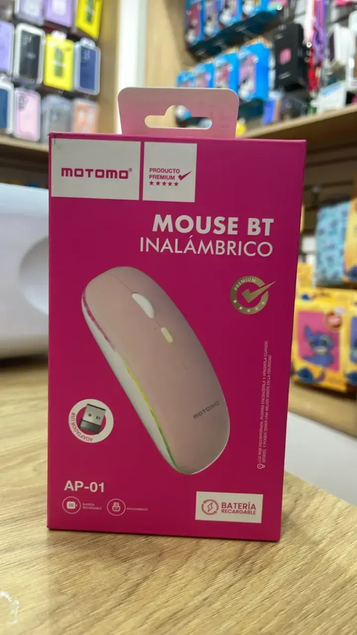 Mouse inalámbrico Motomo BT con batería recargable