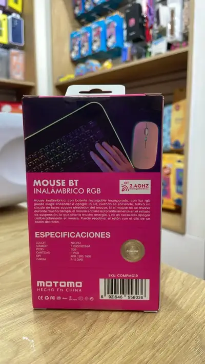 Mouse inalámbrico Motomo BT con batería recargable - miniatura 2