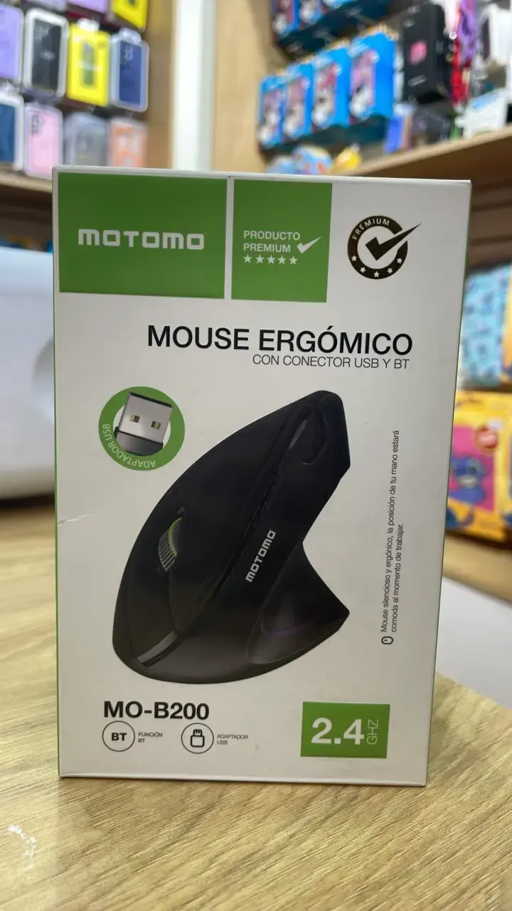 Mouse ergonómico Motomo MO-B200 con USB y BT