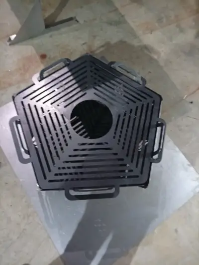 Brasero Hexagonal de Acero con Asas - miniatura 4