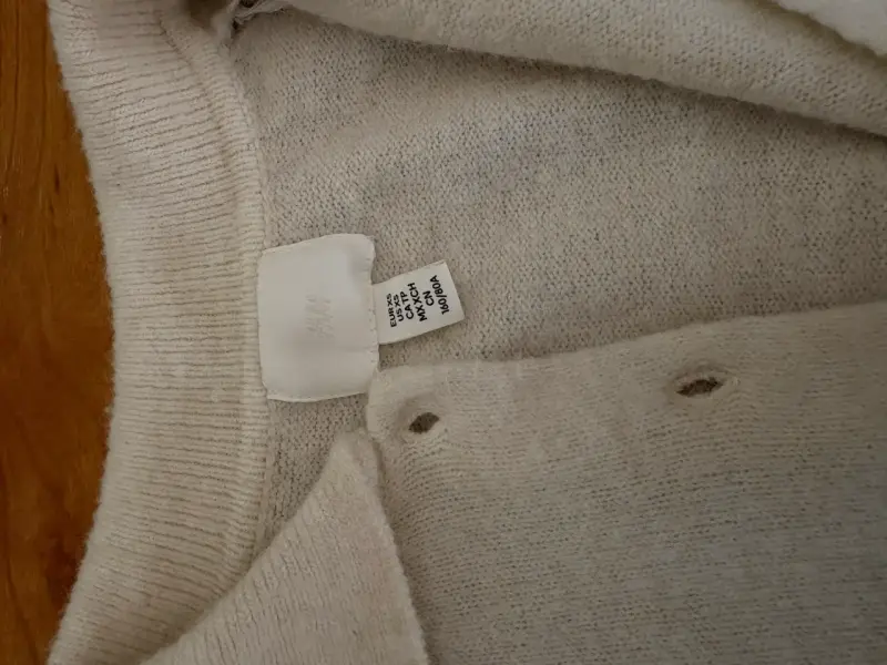 Cárdigan de lana beige para mujer - 2