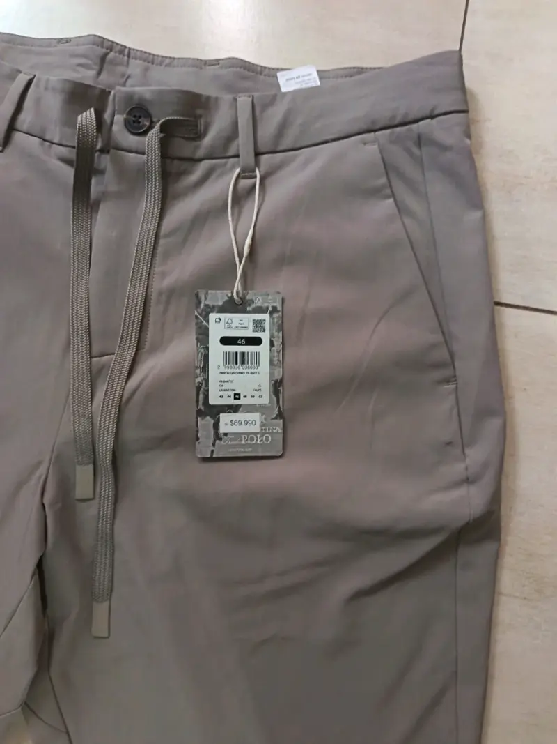 Pantalones casuales color beige para hombre - 4