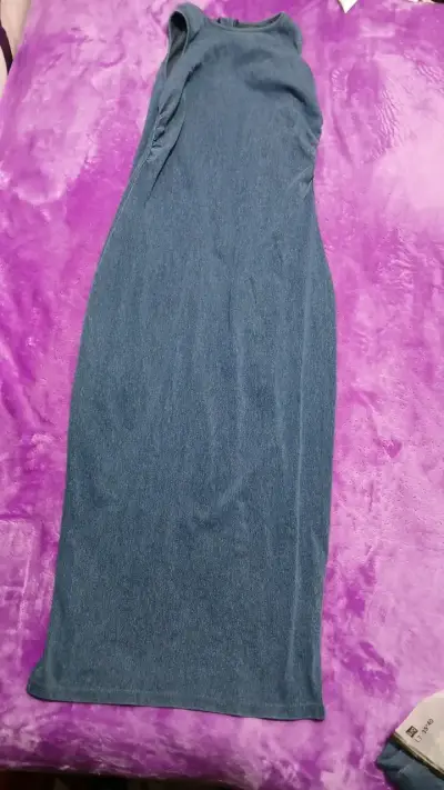 Vestido largo azul sin mangas - miniatura 1