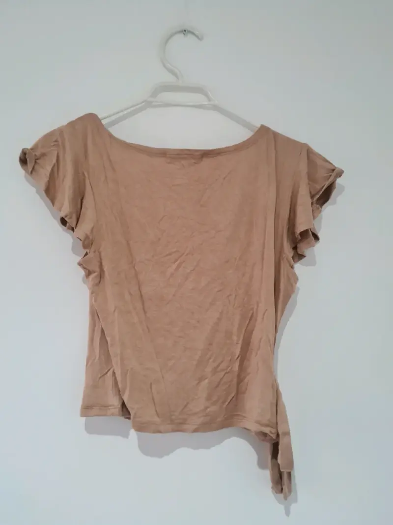 Blusa cruzada beige Opposite talla S - 2